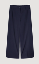 Load image into Gallery viewer, Summum Navy Wide Leg Trouser
