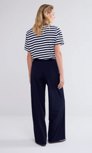 Load image into Gallery viewer, Summum Navy Wide Leg Trouser
