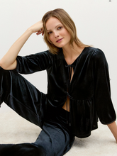 Load image into Gallery viewer, More and More Black Velvet Jacket
