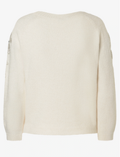 Load image into Gallery viewer, More &amp; More Sweatshirt with Pearls 3/4 sleeve Powder Creme
