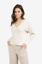 Load image into Gallery viewer, YaYa Knitted V Neck with Colourblock

