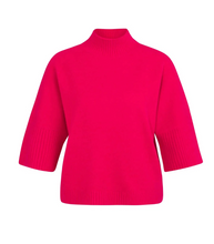 Load image into Gallery viewer, YaYa Sweater with 3/4 sleeve Rose Red
