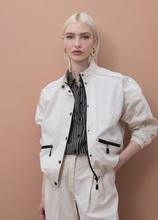 Load image into Gallery viewer, Maggie White Bomber
