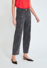 Load image into Gallery viewer, Maggie Grey Stud Jeans
