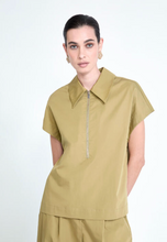 Load image into Gallery viewer, Maggie Green Zip Top
