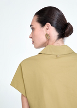Load image into Gallery viewer, Maggie Green Zip Top
