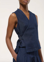 Load image into Gallery viewer, Humility Lozan Waistcoat Denim
