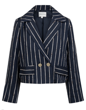 Load image into Gallery viewer, Aimee Navy stripe jacket
