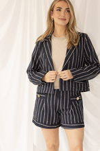 Load image into Gallery viewer, Aimee Navy stripe jacket
