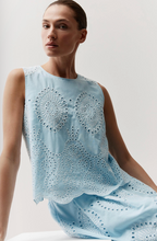 Load image into Gallery viewer, More &amp; More Blue Embroidered Blouse
