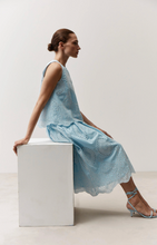 Load image into Gallery viewer, More &amp; More Blue Embroidered Blouse

