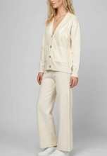 Load image into Gallery viewer, Bella Charline Sequin Knit Trouser Ecru
