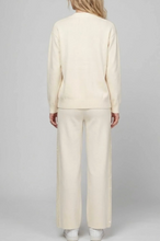 Load image into Gallery viewer, Bella Charline Sequin Knit Trouser Ecru
