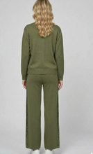 Load image into Gallery viewer, Bella Charline Sequin Knit Trouser Khaki
