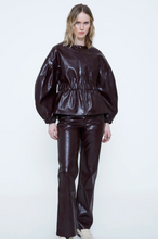 Load image into Gallery viewer, Winnie Burgundy Faux Leather Jacket
