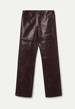 Load image into Gallery viewer, Winnie Burgundy Faux Leather Trousers
