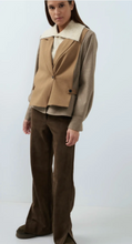 Load image into Gallery viewer, Yaya Contrast Blazer Otter Brown
