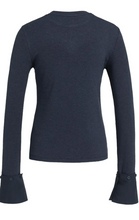 Load image into Gallery viewer, Yaya Jersey Top with Removable Cuff Navy
