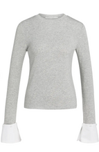 Load image into Gallery viewer, Yaya Jersey Top with Removable Cuff Grey
