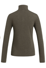 Load image into Gallery viewer, Yaya Jersey BUtton Polo Blk/Brown Melange

