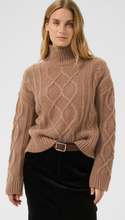Load image into Gallery viewer, Part Two Channa Pullover in Medium Brown Melange
