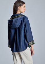 Load image into Gallery viewer, Allegra Denim Check Contrast Blouse
