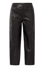 Load image into Gallery viewer, Yasmine Chocolate Faux leather trousers
