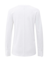 Load image into Gallery viewer, Yasmine Jersey top with woven cuffs and slit detail
