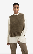 Load image into Gallery viewer, Yasmine Ribbed sleeveless sweater with side buckles
