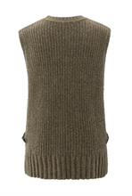 Load image into Gallery viewer, Yasmine Ribbed sleeveless sweater with side buckles
