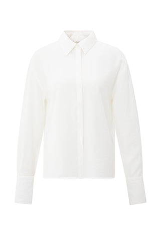 Blouse with removable collar and cuffs