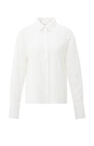 Blouse with removable collar and cuffs