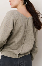 Load image into Gallery viewer, Double V-neck sweater with back button detail
