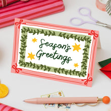 Load image into Gallery viewer, Star Folky Christmas Card | Vintage Holiday Cards | Seasonal
