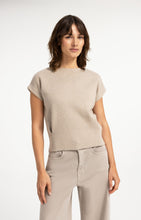 Load image into Gallery viewer, Jacquard knit top with cap sleeves - Type: lookbook
