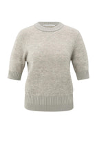 Load image into Gallery viewer, Knitted short sleeve sweater with double rib details - Type: product
