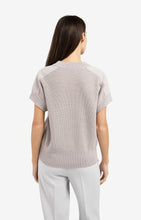 Load image into Gallery viewer, Knitted top with woven shoulder details
