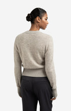 Load image into Gallery viewer, Long sleeve cardigan with double rib details
