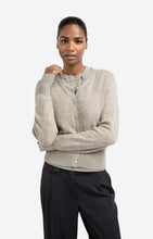 Load image into Gallery viewer, Long sleeve cardigan with double rib details
