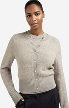 Load image into Gallery viewer, Long sleeve cardigan with double rib details
