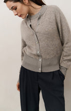 Load image into Gallery viewer, Long sleeve cardigan with double rib details
